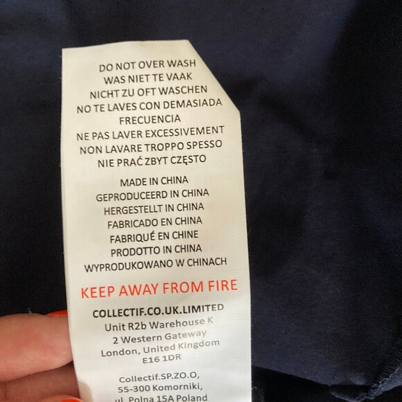 *NEW* Collectif Hadley plain navy swing dress with pockets size L - Picture 11 of 11